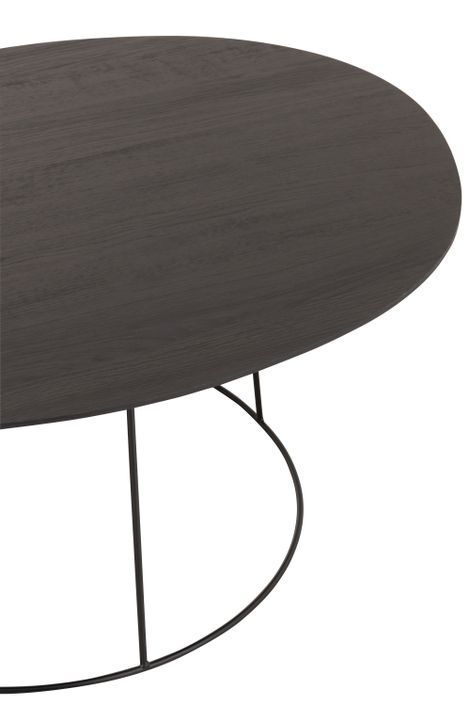 Table basse ovale en bois massif marron foncé Titi L 121 cm - Photo n°6