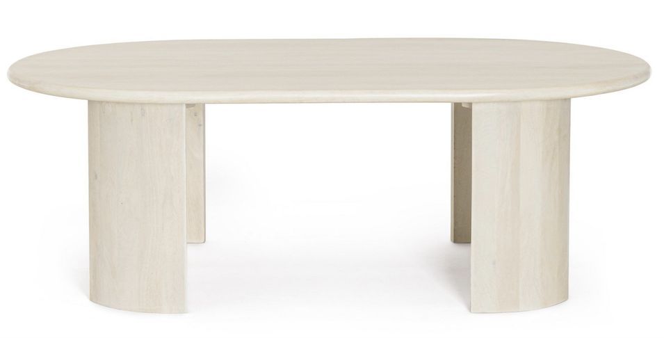 Table basse ovale en bois massif Orinda 130 cm - Photo n°4