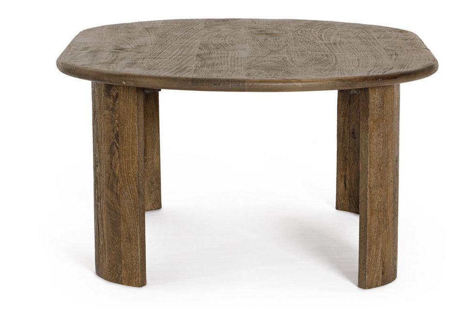 Table basse ovale en bois massif Orinda 130 cm - Photo n°3
