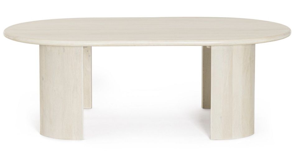 Table basse ovale en bois massif Orinda 130 cm - Photo n°2