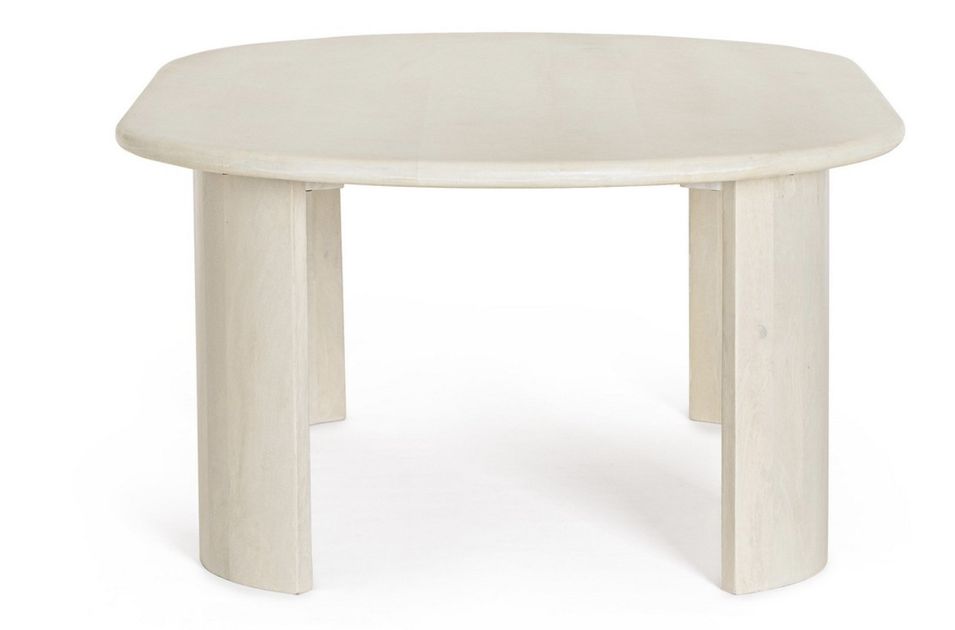 Table basse ovale en bois massif Orinda 130 cm - Photo n°3