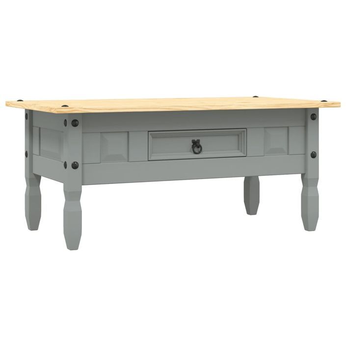 Table basse Pin mexicain Gamme Corona Gris 100x55x44 cm - Photo n°2