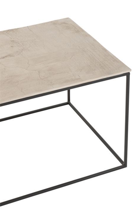 Table basse rectangle métal argentée Jonie L 110 cm - Photo n°5
