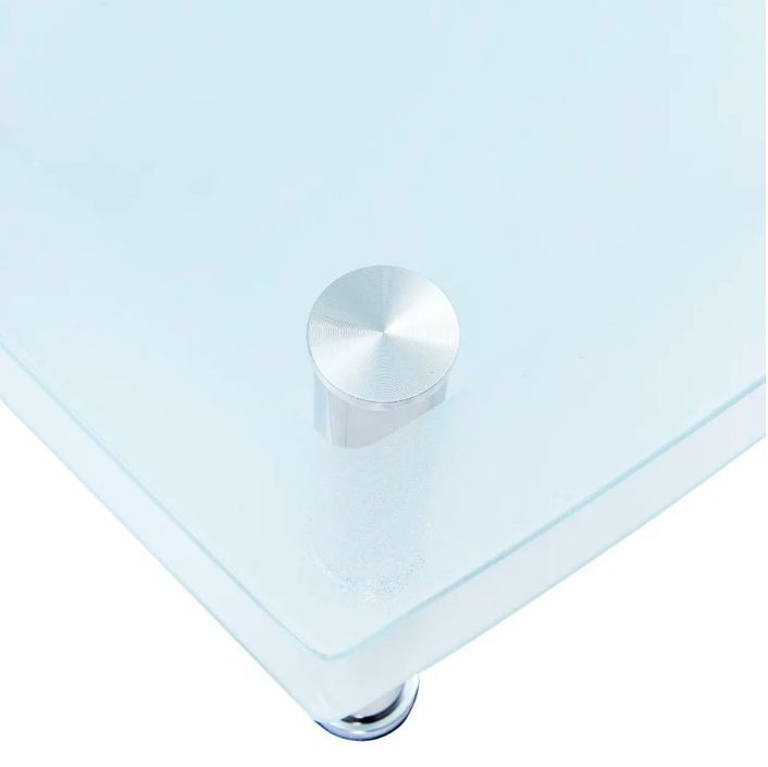 Table basse rectangulaire 2 plateaux verre trempé transparent et blanc Kyrah 2 - Photo n°4