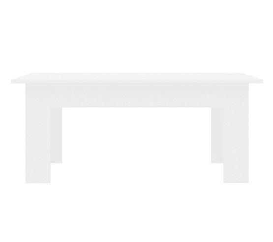 Table basse rectangulaire bois blanc brillant Léonie - Photo n°4