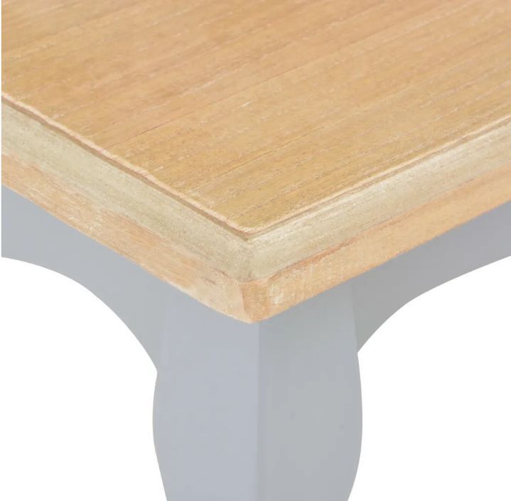 Table basse rectangulaire bois clair et pin massif gris Bart - Photo n°6