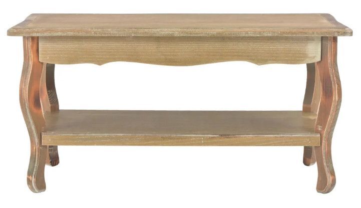 Table basse rectangulaire bois et pin massif clair Pamela - Photo n°2