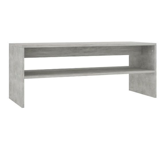 Table basse rectangulaire bois gris béton Sonya - Photo n°3