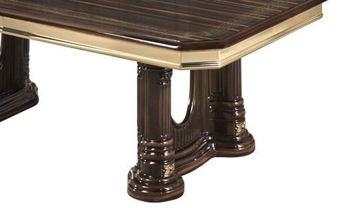 Table basse rectangulaire bois laqué vernis laqué brillant et doré Vinza 130 cm - Photo n°4