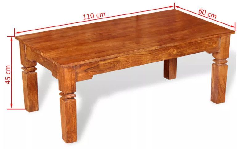 Table basse rectangulaire bois massif clair Core - Photo n°4