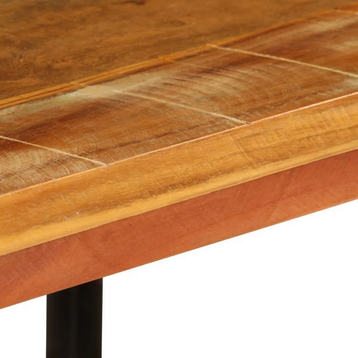 Table basse rectangulaire bois massif recyclé et métal noir Boust 2 - Photo n°6