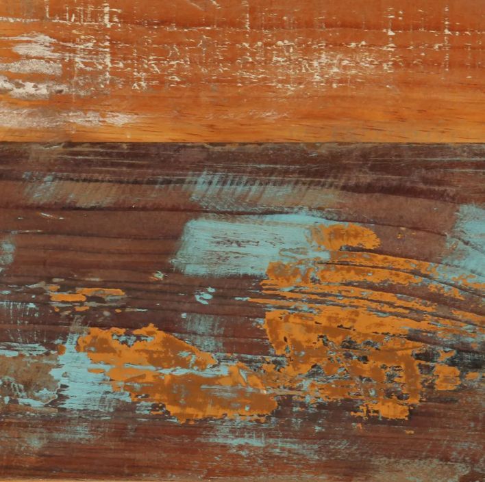 Table basse rectangulaire bois massif recyclé et métal noir Louane - Photo n°4
