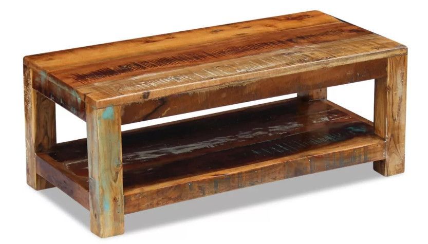 Table basse rectangulaire bois massif recyclé Moust - Photo n°2
