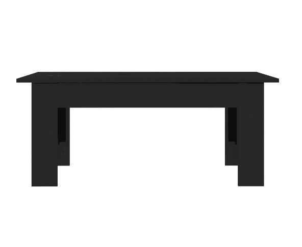 Table basse rectangulaire bois noir brillant Léonie - Photo n°4