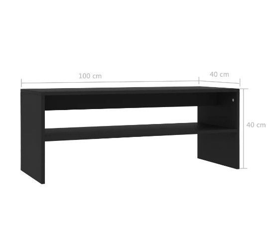 Table basse rectangulaire bois noir Sonya - Photo n°6