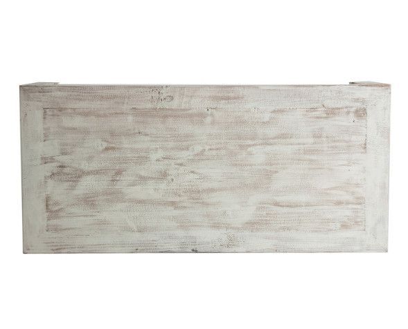 Table basse rectangulaire pin massif recyclé blanc vieilli Ivy - Photo n°3