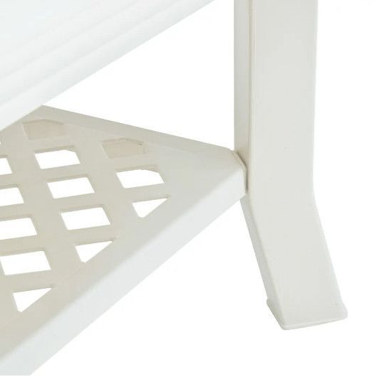 Table basse rectangulaire plastique blanc Manu - Photo n°4