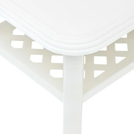 Table basse rectangulaire plastique blanc Manu - Photo n°5
