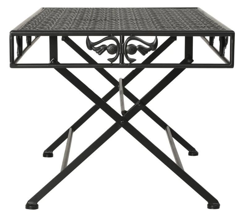 Table basse rectangulaire pliante métal noir Rudy - Photo n°3