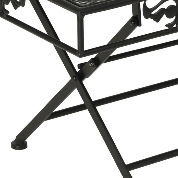 Table basse rectangulaire pliante métal noir Rudy - Photo n°5
