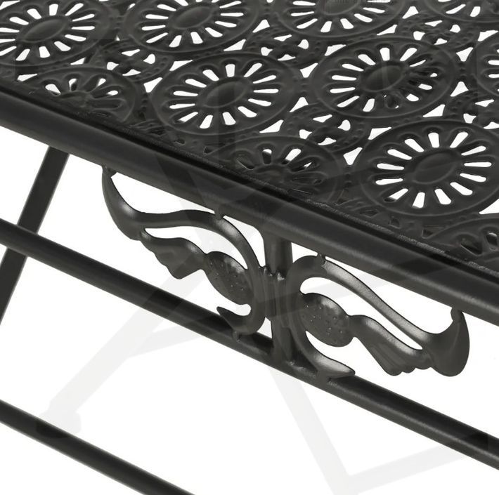 Table basse rectangulaire pliante métal noir Rudy - Photo n°6