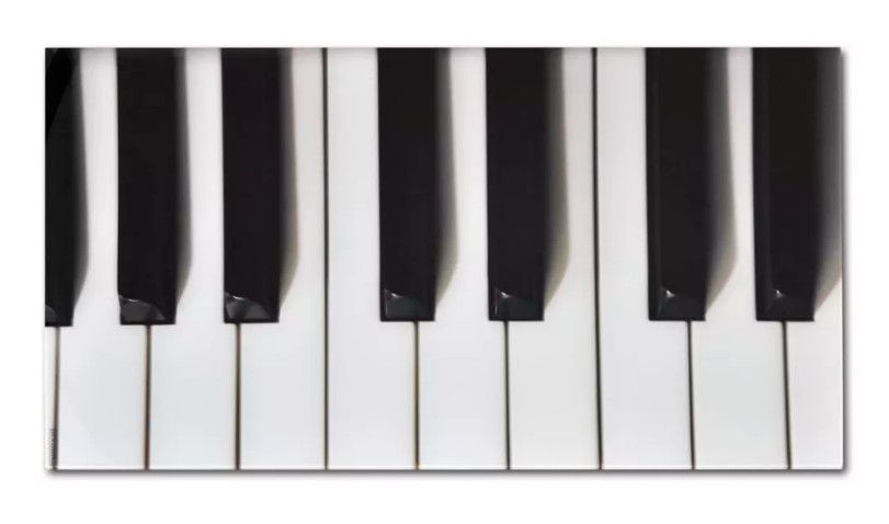 Table basse rectangulaire verre imprimé piano et métal noir Rainbow - Photo n°6