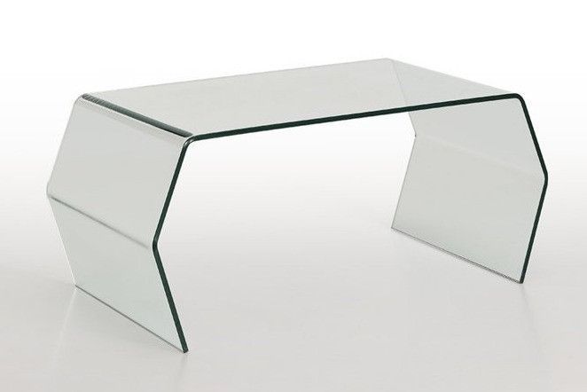 Table basse rectangulaire verre transparent Pana L 105 cm - Photo n°1