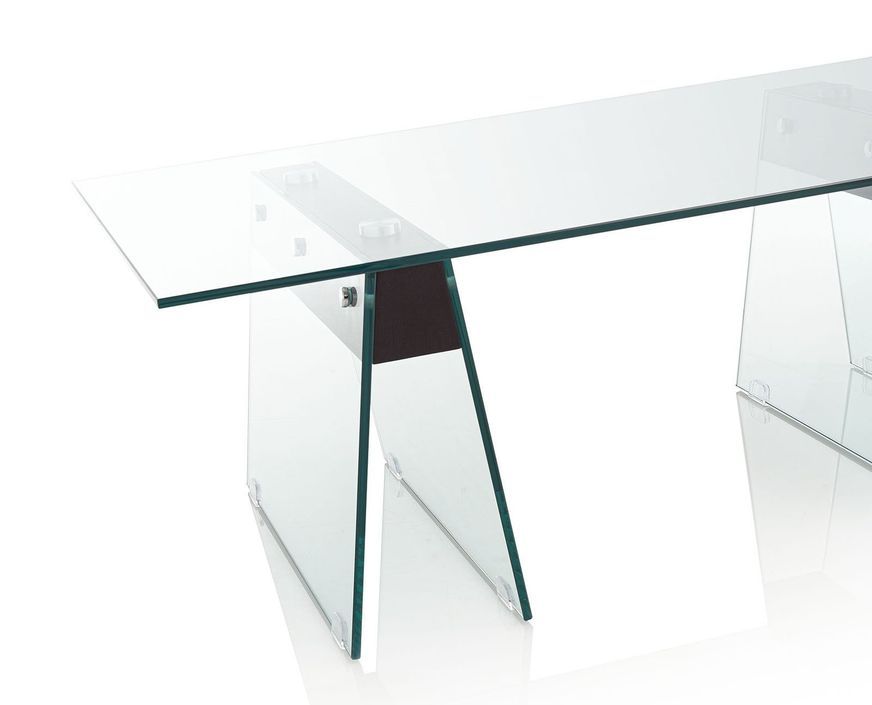 Table basse rectangulaire verre transparent Luisa L 120 cm - Photo n°3