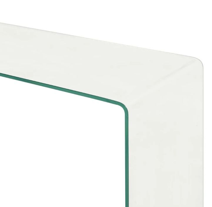 Table basse rectangulaire verre trempé transparent Niu - Photo n°4