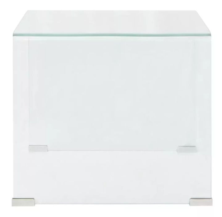 Table basse rectangulaire verre trempé transparent Niu 2 - Photo n°3