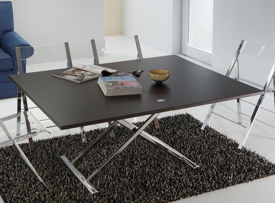 Table basse relevable bois blanc mat Soft 110x70/140 cm - Photo n°2