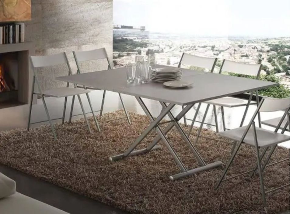 Table basse relevable bois blanc mat Soft 110x70/140 cm - Photo n°5