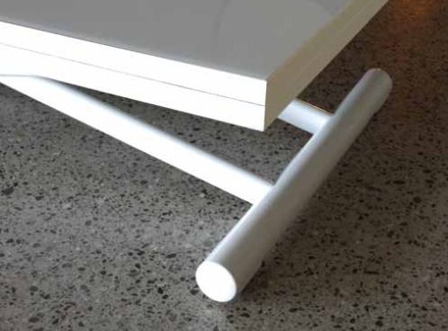 Table basse relevable bois blanc mat Soft 110x70/140 cm - Photo n°6