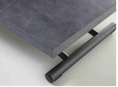 Table basse relevable bois gris basalte Soft 110x70/140 cm - Photo n°9