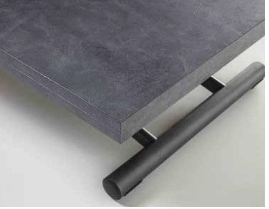 Table basse relevable bois gris ciment Soft 110x70/140 cm - Photo n°8
