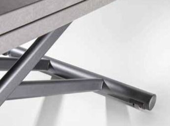 Table basse relevable bois gris ciment Soft 110x70/140 cm - Photo n°9