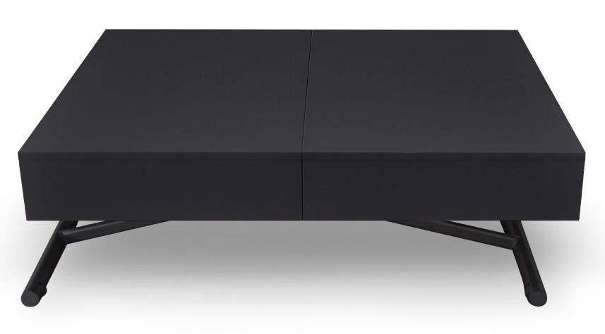 Table basse relevable et extensible noir Sunda L 120/155/190 x H 40/75 x P 80 cm - Photo n°1