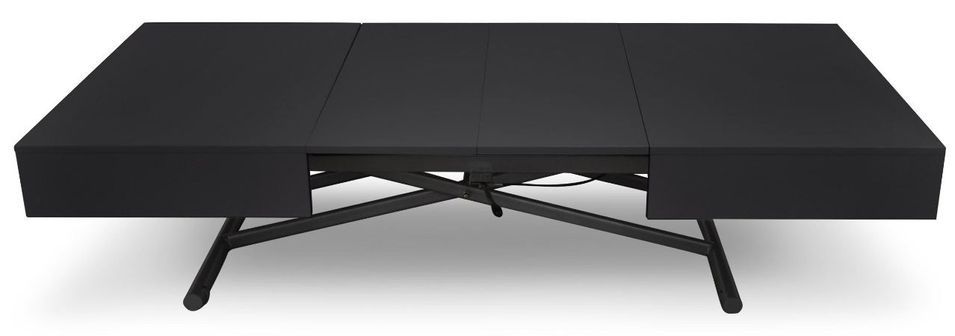 Table basse relevable et extensible noir Sunda L 120/155/190 x H 40/75 x P 80 cm - Photo n°2