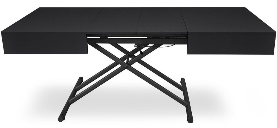 Table basse relevable et extensible noir Sunda L 120/155/190 x H 40/75 x P 80 cm - Photo n°3