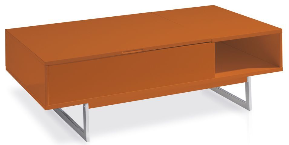 Table basse relevable Laquée Orange Marsa - Photo n°1