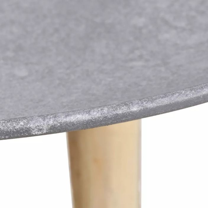 Table basse ronde bois gris et pieds pin massif clair - Lot de 2 Jewel - Photo n°5
