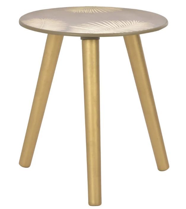 Table basse ronde bois gris et pieds pinède doré Jiggy - Lot de 2 - Photo n°2