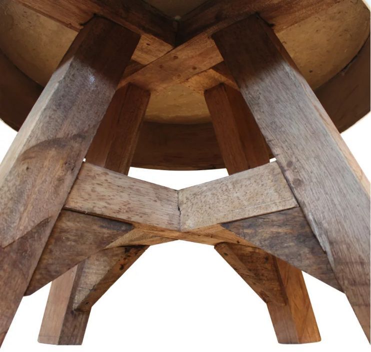 Table basse ronde bois massif recyclé et métal galvanisé Pury - Photo n°6