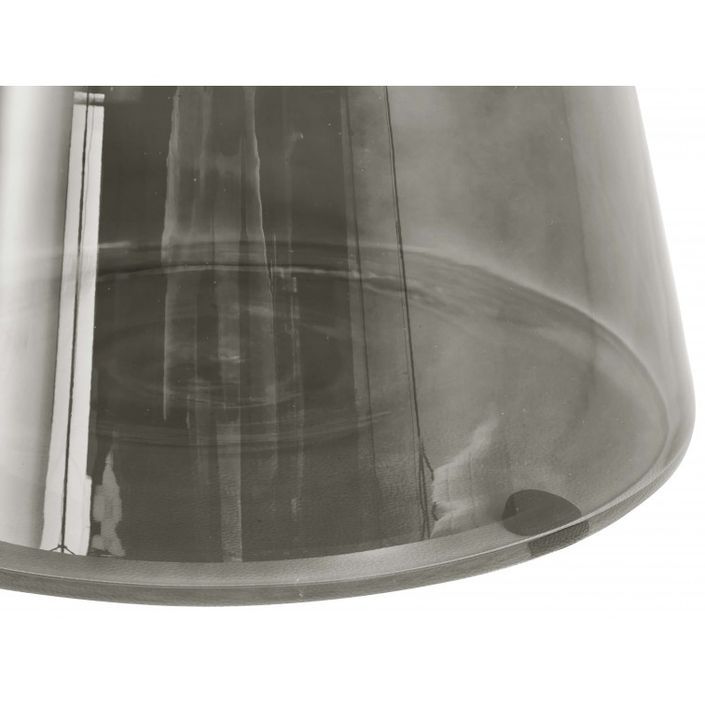 Table basse ronde design verre trempé gris et noir Kloche 75 cm - Photo n°6