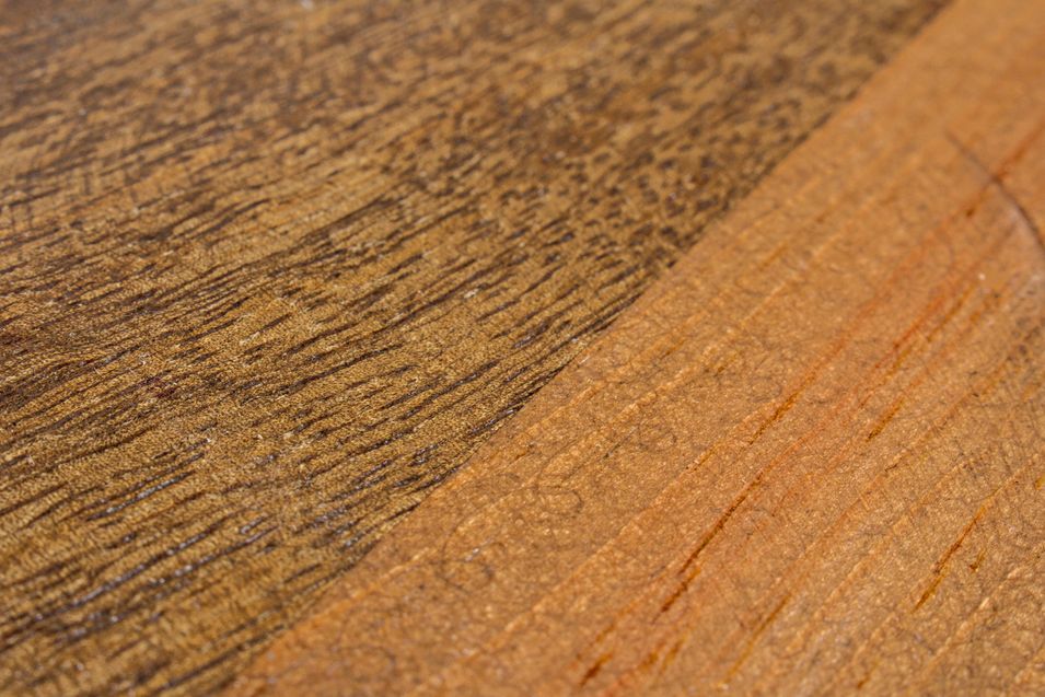 Table basse ronde en bois et acier argent Lara 90 cm - Photo n°5