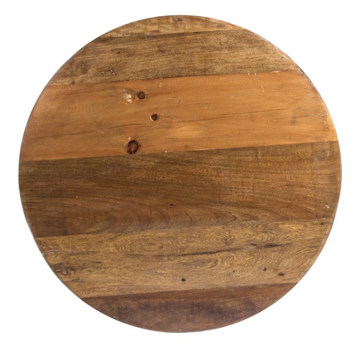 Table basse ronde en bois et acier argent Lara 90 cm - Photo n°8