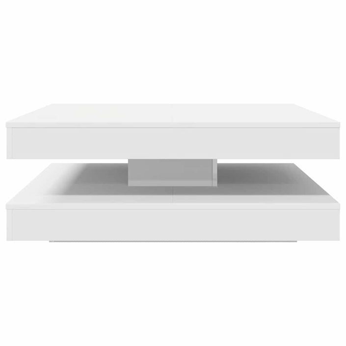 Table basse rotative à 360 degrés blanc 90x90x34,5 cm - Photo n°4