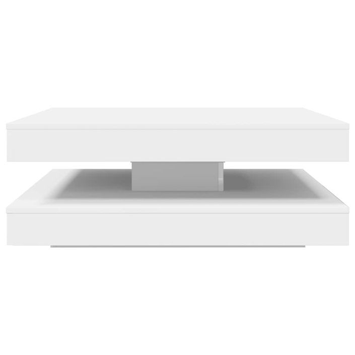 Table basse rotative à 360 degrés blanc 90x90x34,5 cm - Photo n°5