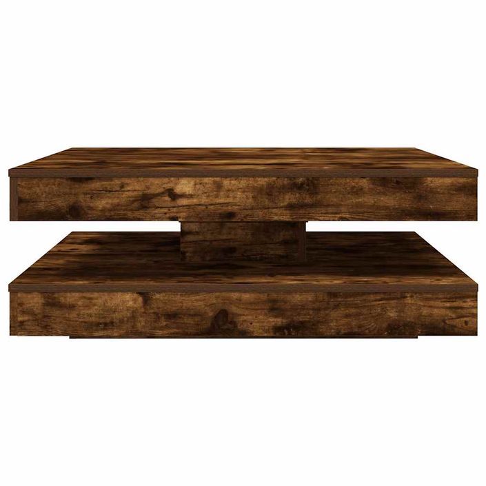 Table basse rotative à 360 degrés chêne fumé 90x90x34,5 cm - Photo n°5