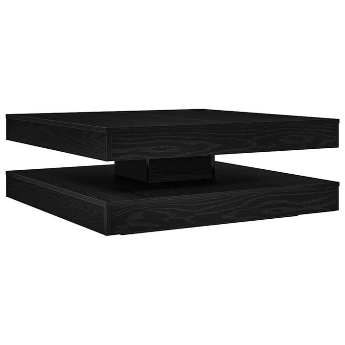 Table basse rotative à 360 degrés chêne noir 90x90x34,5 cm - Photo n°6